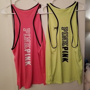 2 PINK tank tops
